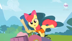 Size: 636x359 | Tagged: safe, screencap, apple bloom, g4, pinkie apple pie, female, solo