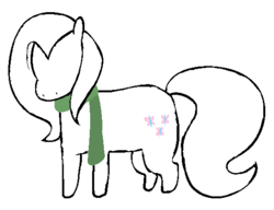 Size: 538x414 | Tagged: safe, artist:milkwolf, fluttershy, g4, ask-friendlyshy, clothes, female, homestuck, scarf, solo, style emulation