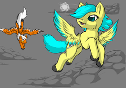 Size: 1192x835 | Tagged: safe, artist:sapphfyr, oc, oc only, flying, sky