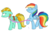 Size: 1024x683 | Tagged: safe, artist:lunar-pop, lightning dust, rainbow dash, pegasus, pony, g4, bound wings, collar, cutie mark collar, duo, duo female, female, leash, mare, pet, pet play, pet tag, simple background, transparent background