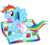 Size: 1825x1633 | Tagged: safe, artist:cuddlelamb, rainbow dash, g4, adult foal, blocks, diaper, female, mat, non-baby in diaper, pacifier, poofy diaper, solo