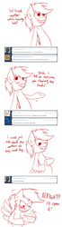 Size: 740x2692 | Tagged: safe, rainbow dash, ask sleepy dash, g4, ask, comic, female, letter, monochrome, solo, tumblr