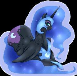 Size: 902x885 | Tagged: safe, artist:xeella, nightmare moon, g4, female, solo