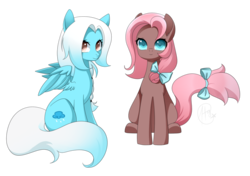 Size: 900x633 | Tagged: safe, artist:haydee, oc, oc only, earth pony, pegasus, pony, female, mare, simple background, transparent, transparent background
