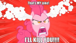 Size: 1280x720 | Tagged: safe, edit, pinkie pie, g4, angry, comedy, female, futurama, image macro, male, solo, zoidberg