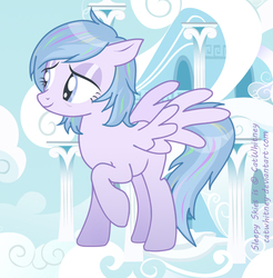 Size: 598x608 | Tagged: safe, artist:catwhitney, sleepy skies, solo