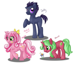 Size: 1510x1306 | Tagged: safe, artist:pony-spiz, oc, oc only, bow, darkly, looking at you, ponychan, stardust sonata, starmint