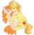 Size: 555x579 | Tagged: safe, artist:lulubell, braeburn, oc, g4, canon x oc, female, kissing, male, shipping, simple background, straight, transparent background