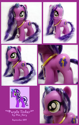 Size: 1239x1947 | Tagged: safe, artist:deekary, oc, oc only, oc:purple tinker, pony, unicorn, brushable, customized toy, figurine, necklace, solo, toy, transgender, wrench