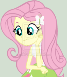 Size: 600x689 | Tagged: dead source, safe, artist:sweetalicous, fluttershy, equestria girls, g4, deviantart watermark, female, obtrusive watermark, solo, watermark