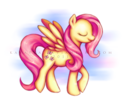 Size: 886x747 | Tagged: safe, artist:kavaeka, fluttershy, g4, eyes closed, female, solo