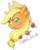 Size: 920x1140 | Tagged: safe, artist:goomzz, applejack, g4, female, head, simple background, solo