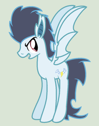 Size: 600x762 | Tagged: safe, artist:littlecloudie, soarin', bat pony, pony, g4, bat ponified, male, race swap, solo