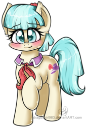 Size: 881x1284 | Tagged: safe, artist:lunarahartistry, coco pommel, earth pony, pony, g4, rarity takes manehattan, female, mare, simple background, solo, transparent background