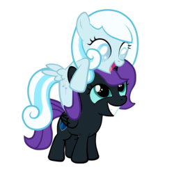 Size: 2000x2000 | Tagged: safe, artist:skullbow09, oc, oc only, oc:nyx, oc:snowdrop, alicorn, pony, alicorn oc, female, lesbian, shipping, snownyx