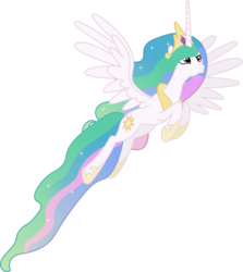 Size: 5230x5860 | Tagged: safe, artist:90sigma, princess celestia, alicorn, pony, g4, princess twilight sparkle (episode), absurd resolution, female, flying, mare, simple background, solo, transparent background, vector