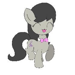 Size: 900x900 | Tagged: safe, artist:bugplayer, octavia melody, earth pony, pony, g4, animated, bow, bowtie, bugplayer is trying to murder us, cute, eyes closed, female, mare, simple background, solo, tavibetes, tongue out, transparent background, trotting, trotting in place, weapons-grade cute