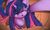 Size: 2100x1258 | Tagged: safe, artist:strangemoose, twilight sparkle, g4, female, solo, wink