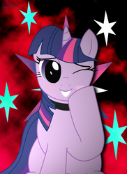 Size: 700x964 | Tagged: safe, artist:iflysna94, twilight sparkle, g4, collar, female, solo