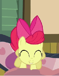 Size: 257x332 | Tagged: safe, screencap, apple bloom, g4, pinkie apple pie, season 4, adorabloom, animated, blinking, cute, extreme speed animation, female, jumping, loop, open mouth, pronking, smiling, solo
