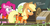 Size: 1152x607 | Tagged: safe, screencap, applejack, granny smith, pinkie pie, g4, pinkie apple pie, meme, youtube caption