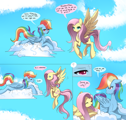 Size: 3000x2850 | Tagged: safe, artist:haydee, fluttershy, rainbow dash, g4, comic, female, lesbian, ship:flutterdash, shipping