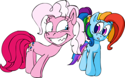 Size: 1000x625 | Tagged: safe, artist:colossalstinker, pinkie pie, rainbow dash, g4