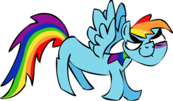 Size: 1000x587 | Tagged: safe, artist:stinkek, rainbow dash, g4, female, solo