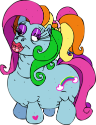 Size: 610x800 | Tagged: safe, artist:colossalstinker, rainbow dash (g3), g3, g3.5, female, nightmare fuel, solo