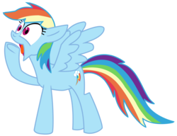 Size: 2521x1937 | Tagged: safe, artist:colossalstinker, rainbow dash, g4, female, simple background, solo, transparent background, vector
