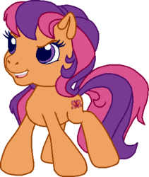 Size: 356x421 | Tagged: safe, artist:colossalstinker, scootaloo (g3), g3, g3.5, female, solo