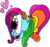 Size: 1200x1119 | Tagged: safe, artist:colossalstinker, rainbow dash (g3), earth pony, pony, g3, g3.5, female, heart, heart eyes, mare, simple background, solo, transparent background, wingding eyes