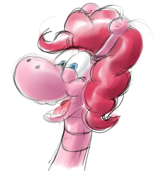 Size: 720x783 | Tagged: safe, artist:stinkek, pinkie pie, g4, female, nightmare fuel, solo