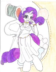 Size: 1275x1650 | Tagged: safe, artist:sweets-sweets, rarity, anthro, g4, clothes, dress, female, solo