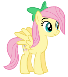 Size: 548x614 | Tagged: safe, artist:colossalstinker, fluttershy, g4, alternate hairstyle, female, simple background, solo, transparent background, vector