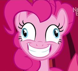 Size: 788x720 | Tagged: safe, edit, pinkie pie, g4, my little pony: friendship is magic, pinkie apple pie, derp, faic, female, grin, hilarious in hindsight, solo