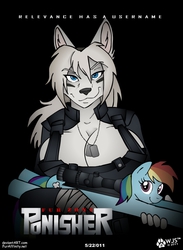 Size: 653x893 | Tagged: safe, artist:wolfjedisamuel, rainbow dash, oc, pegasus, pony, wolf, anthro, g4, assault rifle, big breasts, breasts, customized toy, digital art, female, furry, furry oc, gun, gunified, hilarious in hindsight, irl, mare, parody, photo, pony gun, rainbow dash turning into an assault rifle, rifle, the punisher, toy, weapon
