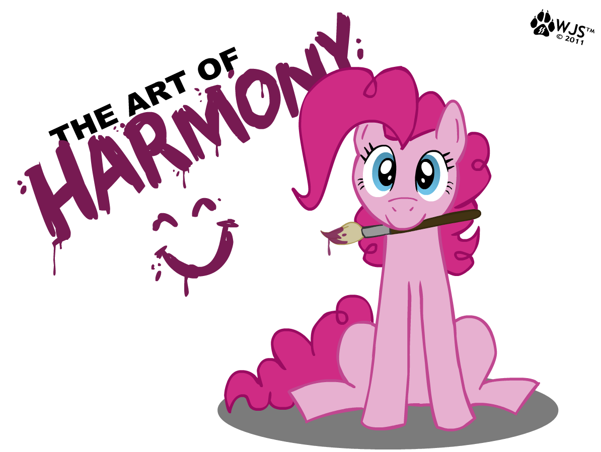 Safe Artist Wolfjedisamuel Pinkie Pie G Female Mouth Hold Paintbrush Solo
