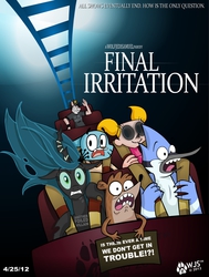 Size: 1114x1473 | Tagged: safe, artist:wolfjedisamuel, queen chrysalis, g4, crossover, dee dee, dexter's laboratory, final destination (franchise), final destination 3, furry, gumball watterson, male, mordecai, mordecai and rigby, movie poster, parody, regular show, rigby (regular show), roller coaster, the amazing world of gumball, trollface