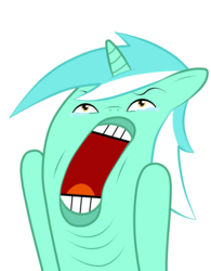 Size: 1839x2360 | Tagged: safe, artist:seabastian, lyra heartstrings, g4, cringing, deuueaugh, female, screaming, simple background, solo, something smells, spongebob squarepants, transparent background, wat