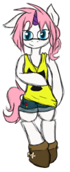 Size: 400x978 | Tagged: safe, artist:mt-nightowl, oc, oc only, oc:witchcraft, pony, unicorn, bipedal, clothes, solo