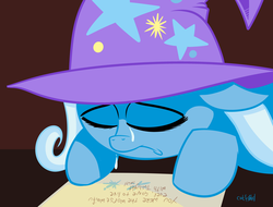 Size: 2000x1516 | Tagged: safe, artist:catfood-mcfly, trixie, pony, unicorn, g4, /mlp/, crying, female, mare, sad, solo