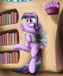 Size: 2392x2885 | Tagged: safe, artist:otakuap, twilight sparkle, alicorn, pony, against wall, angry, bondage, duct tape, female, flailing, frown, glare, gritted teeth, hoofy-kicks, mare, remake, restrained, solo, stuck, tape, tape bondage, taped to the wall, twilight sparkle (alicorn), underhoof