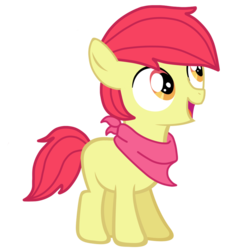 Size: 1372x1372 | Tagged: dead source, safe, artist:rainbowdashswagger, apple bloom, g4, applebuck, clothes, cute, rule 63, scarf, simple background, solo, transparent background, vector