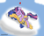 Size: 1000x810 | Tagged: safe, artist:jrapcdaikari, flash sentry, twilight sparkle, g4, bed mane, blushing, cloud, cloudy, cuddling, female, heart, male, ship:flashlight, shipping, snuggling, straight