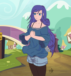 Size: 1500x1600 | Tagged: safe, artist:dannysoarin, rarity, human, g4, female, humanized, solo