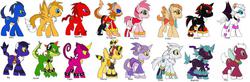 Size: 1127x369 | Tagged: safe, artist:c8lin-the-hedgie, dragon, amy rose, big the cat, blaze the cat, charmy bee, chip, cream the rabbit, doctor eggman, dragonified, espio the chameleon, knuckles the echidna, male, mephiles the dark, miles "tails" prower, ponified, rouge the bat, shadow the hedgehog, silver the hedgehog, sonic the hedgehog, sonic the hedgehog (series), vector the crocodile