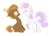 Size: 1850x1335 | Tagged: safe, artist:natsu714, button mash, sweetie belle, g4, blushing, colt, female, filly, foal, lineless, male, ship:sweetiemash, straight