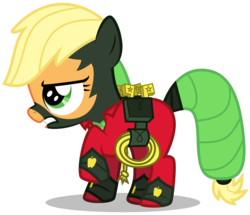 Size: 6983x6000 | Tagged: safe, artist:byteslice, applejack, mistress marevelous, pony, g4, absurd resolution, female, filly, simple background, solo, transparent background, vector