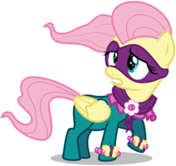 Size: 6332x6000 | Tagged: safe, artist:byteslice, fluttershy, saddle rager, g4, absurd resolution, female, filly, simple background, solo, transparent background, vector